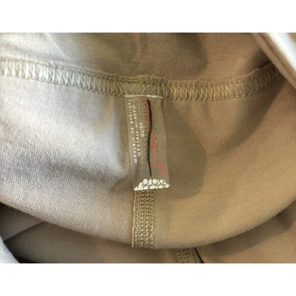 Free People Movement Hot Shot Kick Flare Yoga Pants Ice Coffee Combo Tan Blue XS - Picture 9 of 12